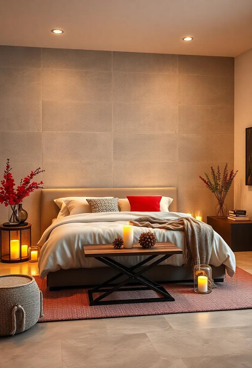 create a⁤ Romantic​ Atmosphere: Use candles ‌or soft fairy‍ lights to ​introduce a warm glow that ⁤encourages ⁣intimacy and‌ relaxation