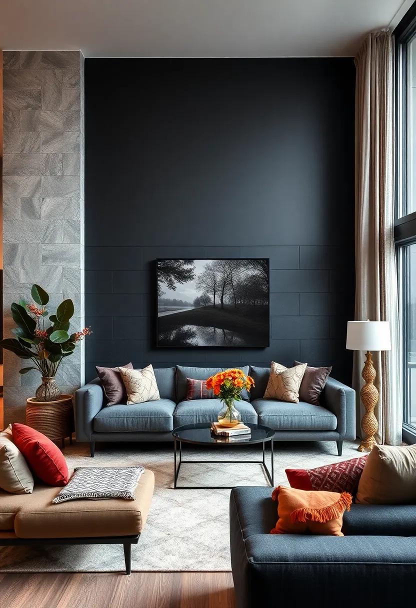 Bold⁤ patterns: ​Incorporate geometric patterns on your⁤ black wall through wallpaper ⁤or decals for an eye-catching contrast ​that adds depth