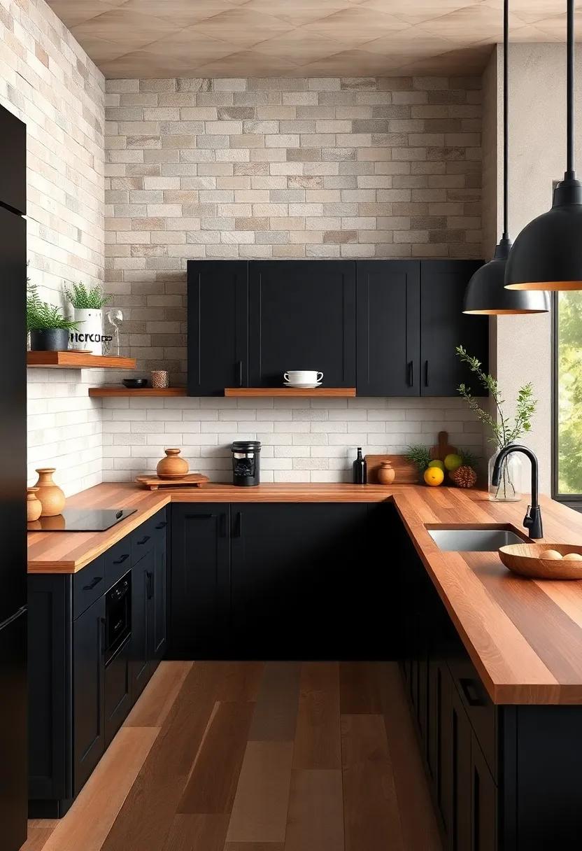 Sustainable Choices: Eco-Friendly Wood Countertops for Modern Black Cabinets
