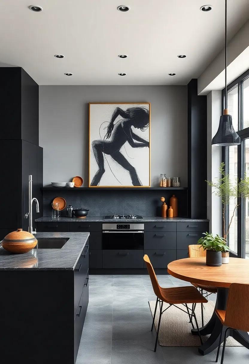 Dramatic Wall⁤ Art: Choose oversized artwork that features black, ⁤white, ‌or metallic ​elements‍ to make ​a statement on your ⁤kitchen walls without compromising ‍the ‌minimalist look