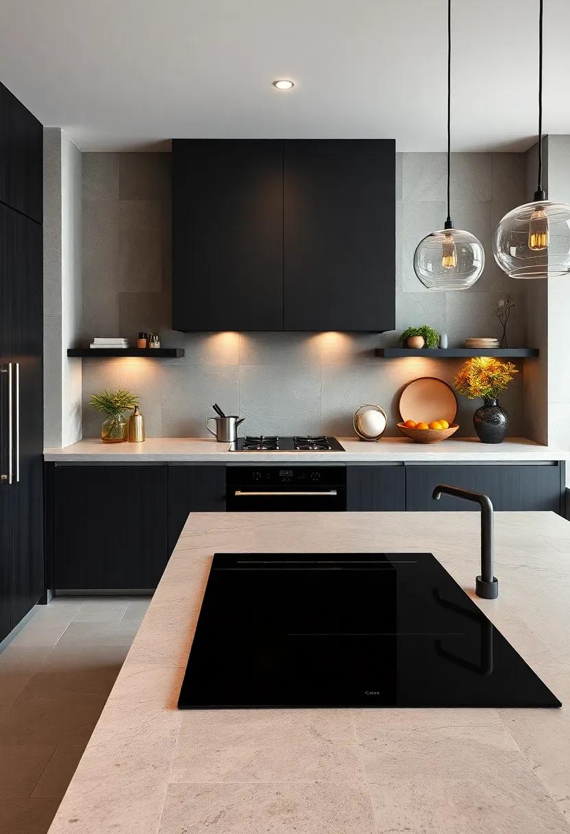 Induction Cooktop: Go for a black induction cooktop that not ‍only adds‌ elegance but is⁢ also efficient and ⁢easy⁣ to clean