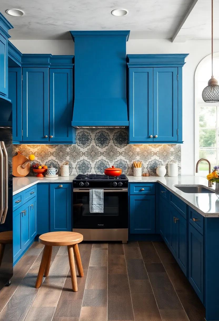 Decorative Tiles: Use intricate tile‍ backsplashes with blue cabinets ‌and ⁢black appliances to ‍blend tradition with modernity