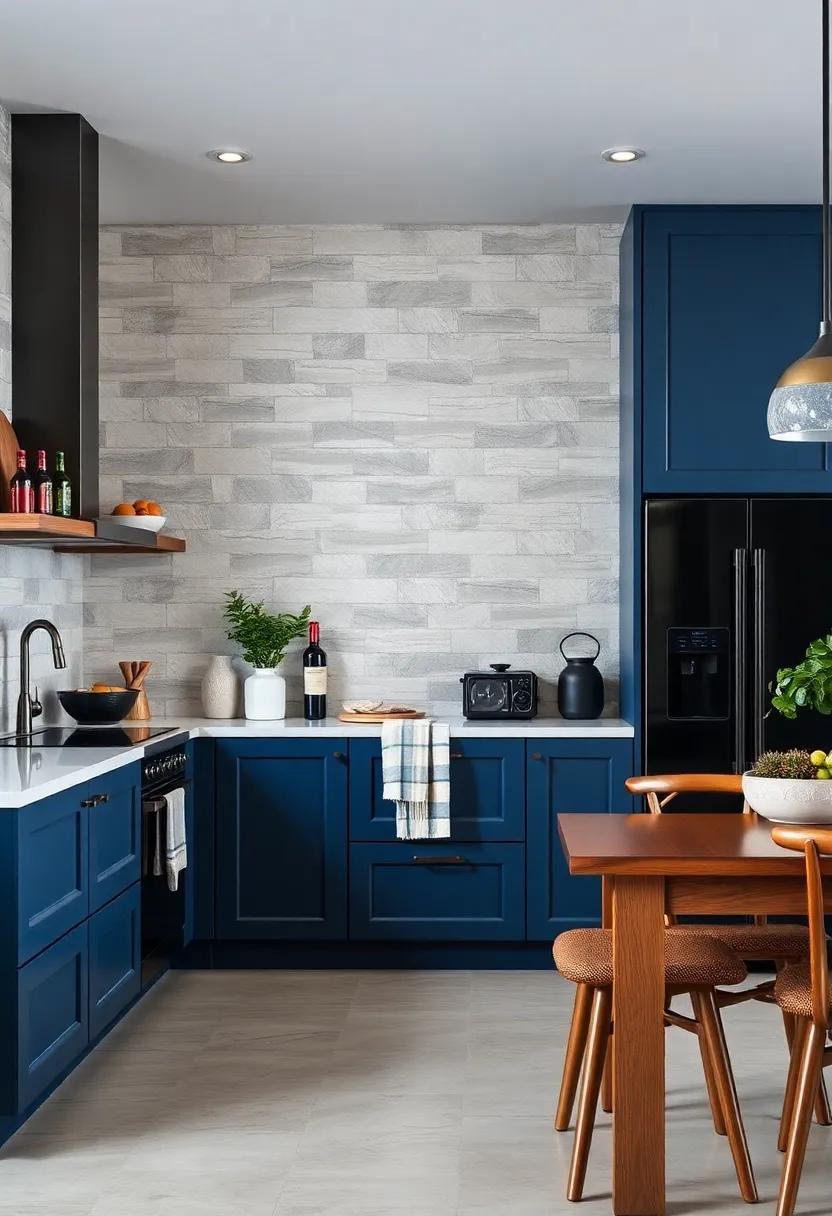 artistic Accents: ​Use a ⁣bright blue palette with artistic black appliances and colorful⁤ decor for an eclectic ‍touch
