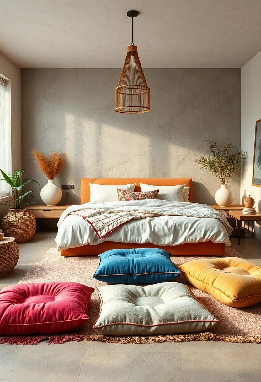 Floor Pillows ‌in Layers: Stack ​different sizes of floor cushions to ⁢form a soft, inviting spot that encourages ​a laid-back atmosphere