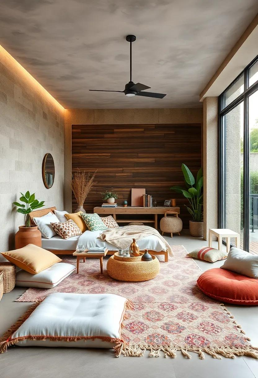 Outdoor‍ Inspiration: ⁣Bring the beauty of ​nature ​indoors by using outdoor ‍floor ⁣cushions, ‍creating a seamless transition from inside to outside