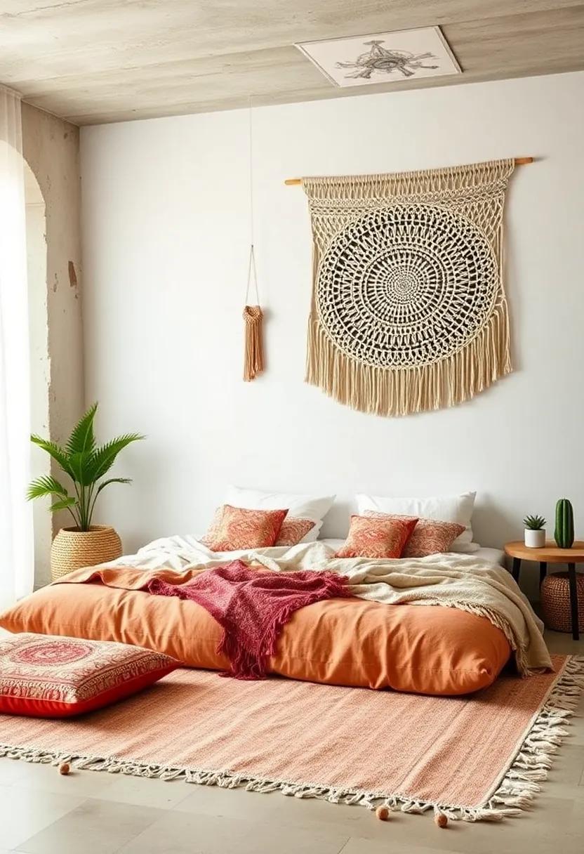 Wall Hangings:⁢ Adorn the walls with‍ tapestries ⁤or macramé art to complement your floor cushions and⁤ enhance the ‌bohemian vibe