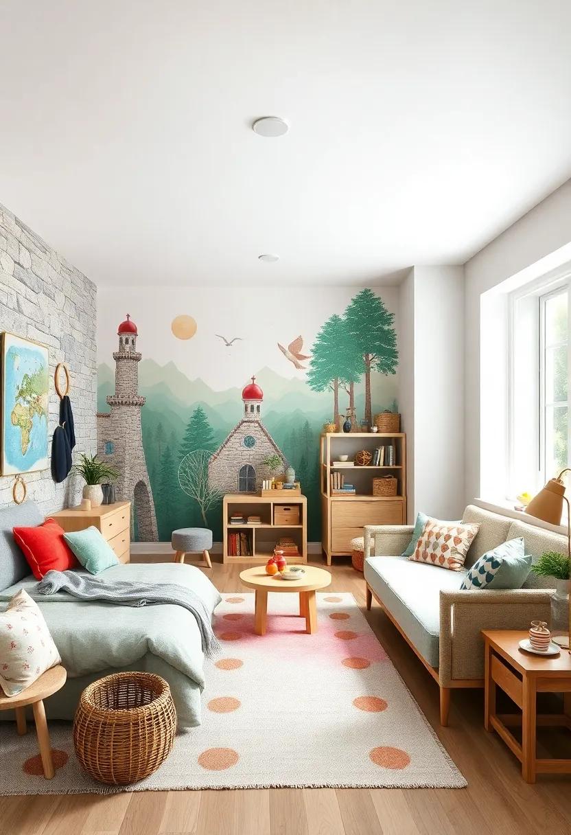 Whimsical Wall Murals to Ignite childhood Adventures