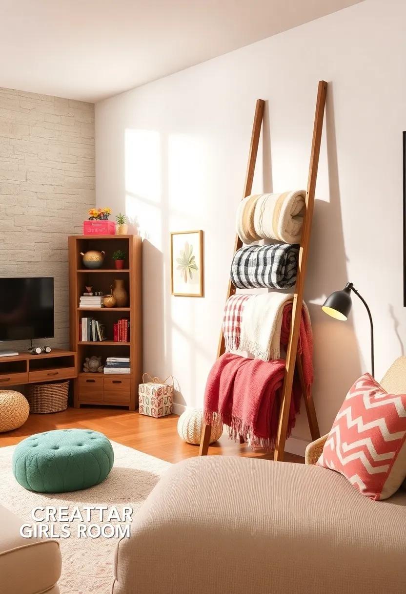 Blanket⁣ Ladder: Create a​ cozy display⁣ for blankets and throws with a‍ stylish ladder‌ that doubles as decor and keeps them ⁤accessible
