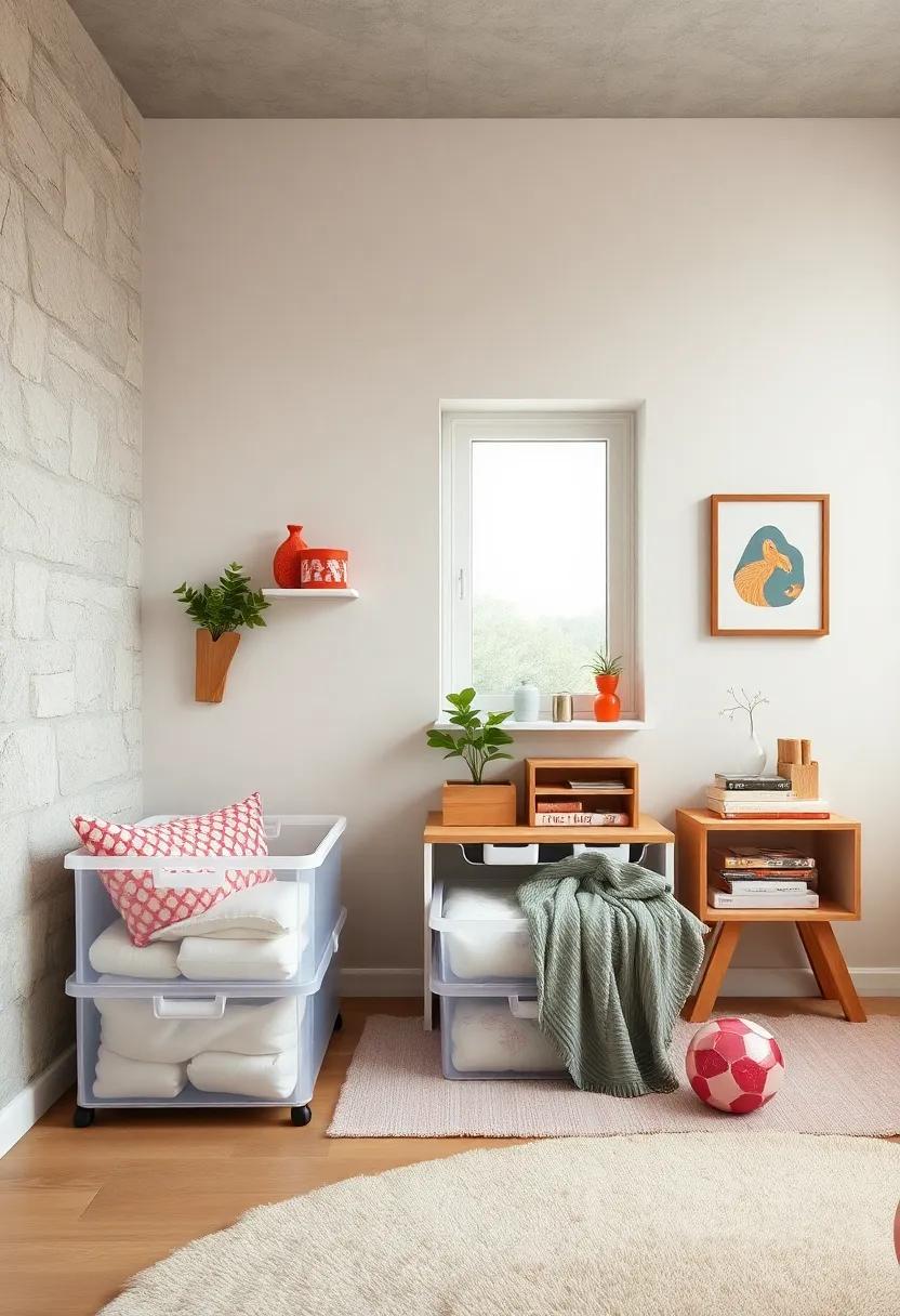 Clear Storage⁣ Boxes: Use clear storage boxes⁢ to see ⁢what's ​inside at a glance,​ ideal for ‍craft ⁢supplies or seasonal outfits