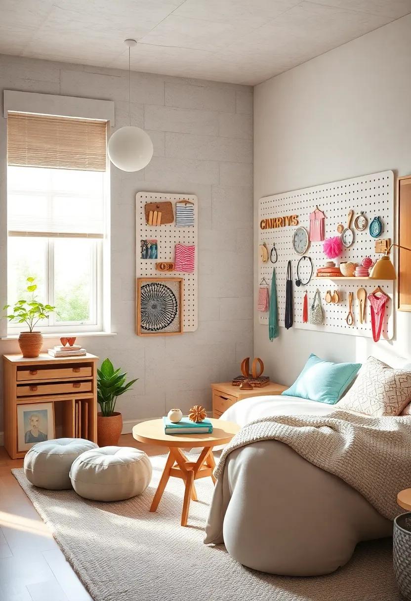 Wall-Mounted Pegboards: Create ⁤a ⁤customizable storage solution by installing pegboards for hanging accessories, art supplies, and more