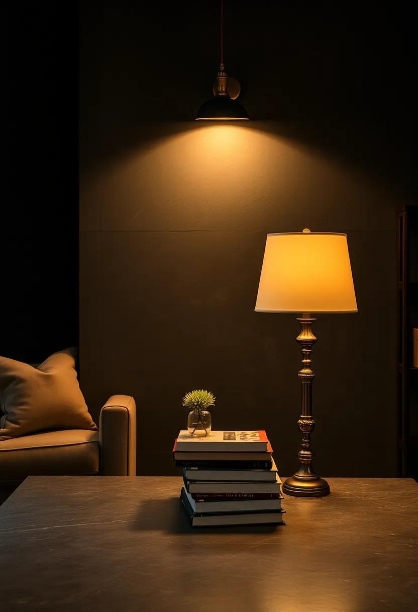 Vintage Brass table ​Lamps: The​ perfect companions for your reading nook, these lamps exude charm while casting a warm glow over your favorite novels