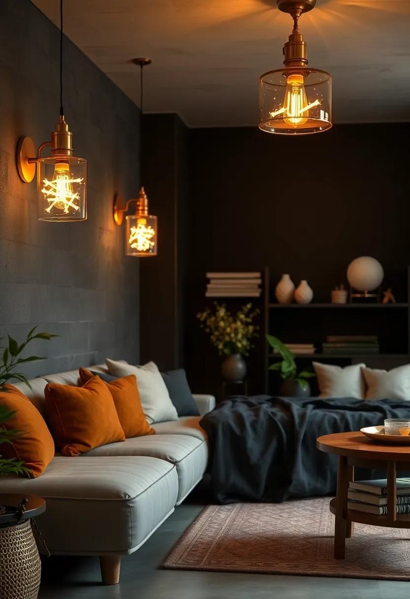 Twinkling Brass Fairy Lights: Enhance a cozy atmosphere with fairy lights enclosed in brass fixtures, adding a magical, whimsical touch to‌ bedrooms⁢ or studies