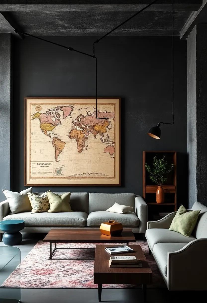 Old Atlas Pages Framed: ⁣Frame individual pages from an antique‍ atlas, showcasing the‌ artistry‌ of⁣ map-making alongside the richness of history