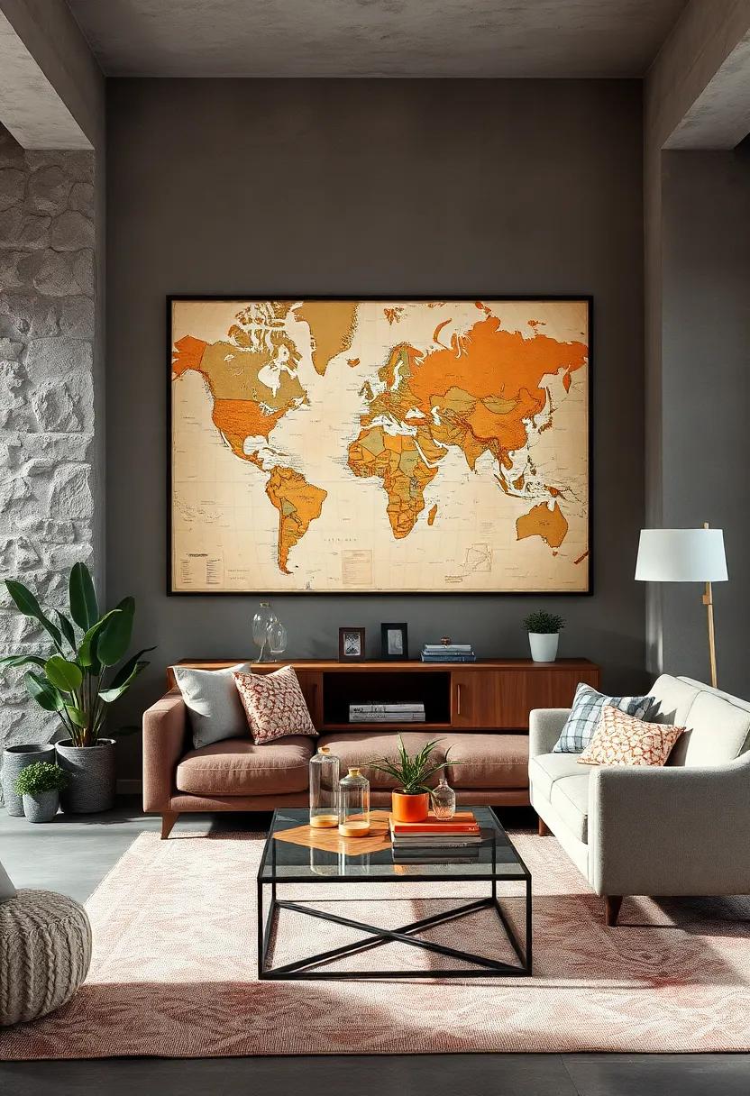 Scrapbook Style Map Displays: Create⁤ a scrapbook-style collage⁢ with cut-out maps, postcards, and travel memorabilia, celebrating your ​journeys ‍in an⁤ artistic way