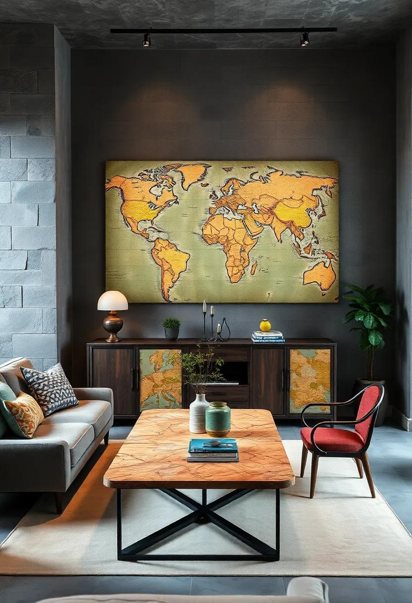 Vintage Map ⁣Decoupage Furniture: Restore⁤ old furniture by decoupaging‍ vintage maps onto table surfaces⁣ or cabinets for a bespoke touch