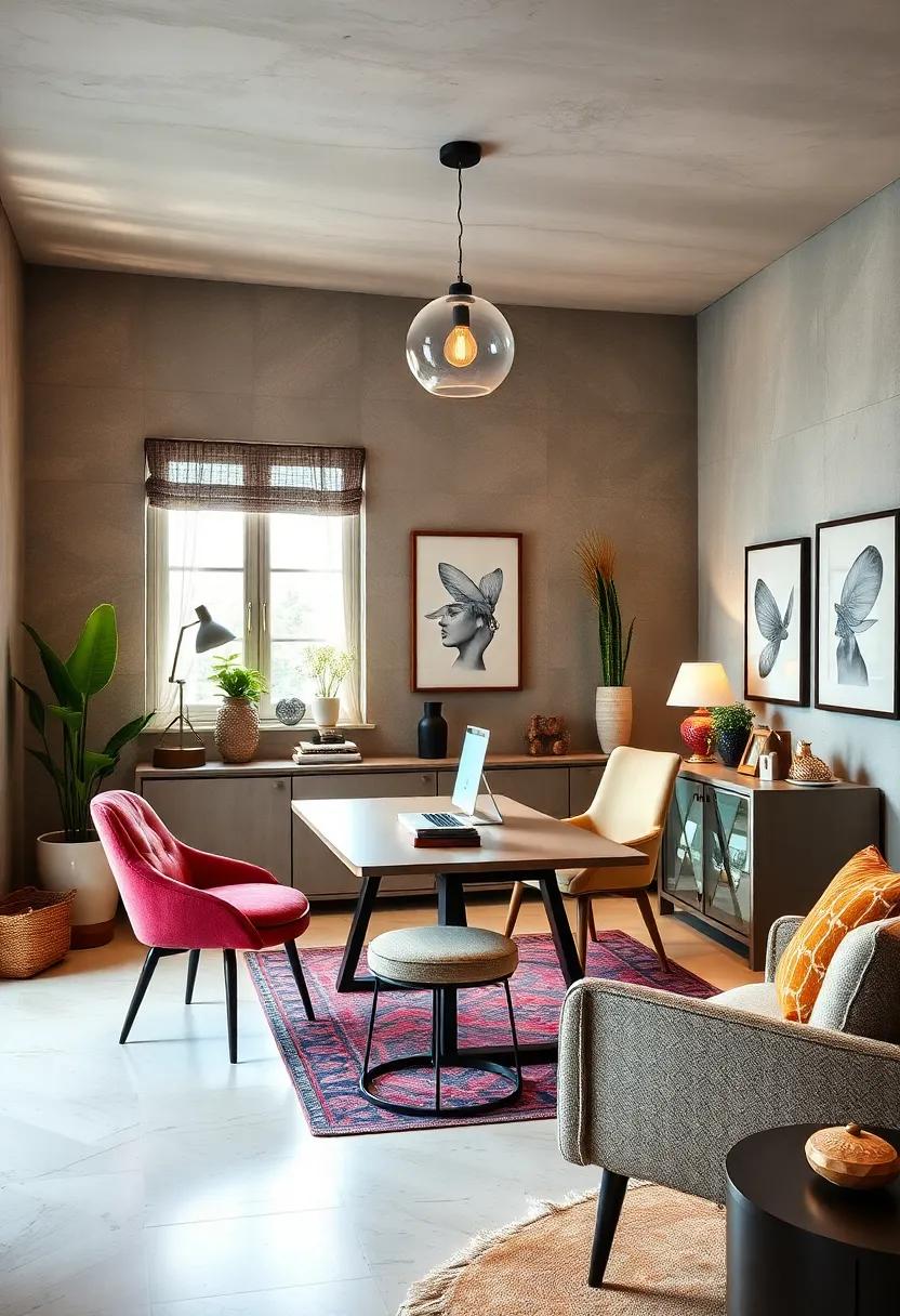 Incorporate a Statement Desk: Select‌ a desk‍ that ⁢stands ​out –⁣ whether it’s a unique shape⁢ or bold color –​ to serve as the centerpiece ‍of your ‌office