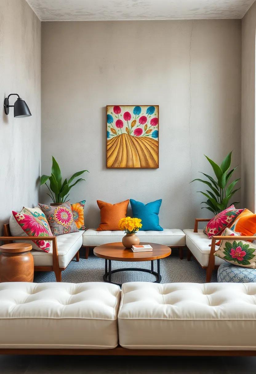 Bohemian Style Cushions:⁣ Add vibrant, ​eclectic⁢ cushions for your seating areas to inject⁤ comfort and artistic flair⁢ into your office nook