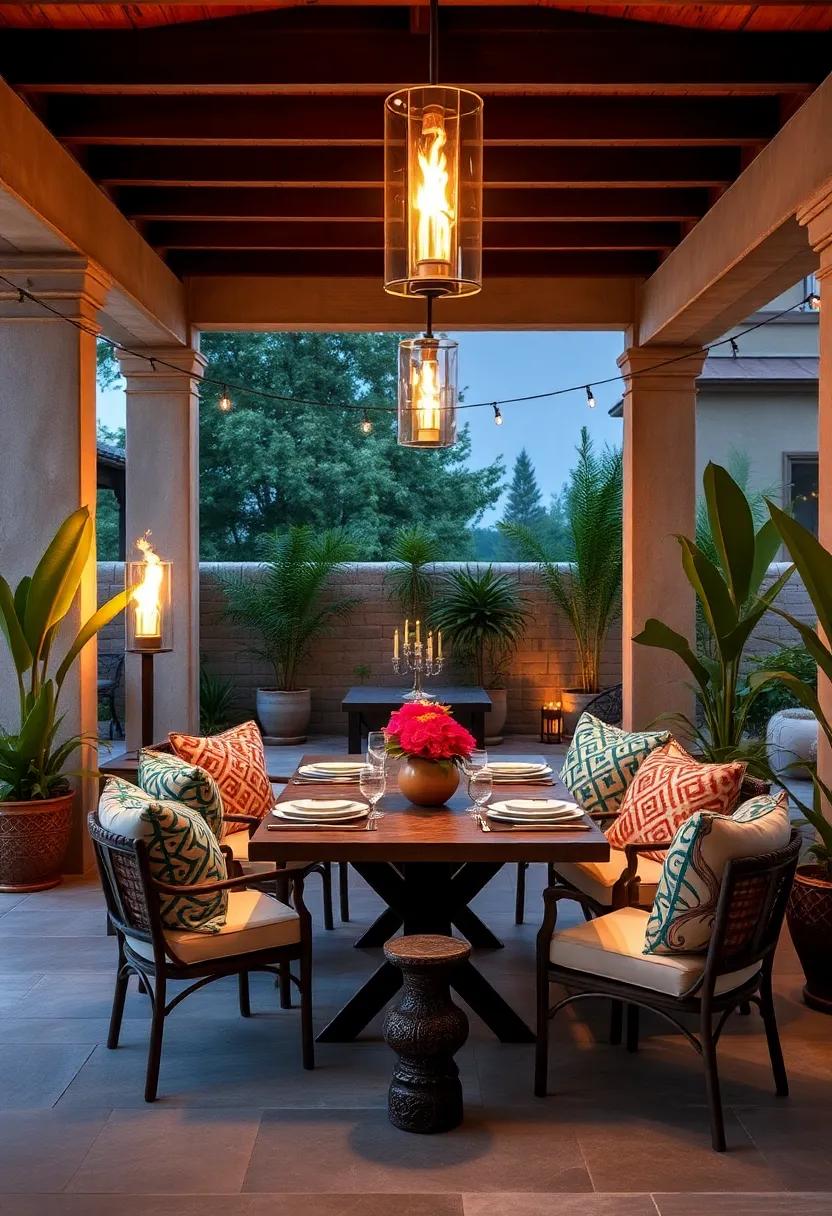 Tiki Torch Ambiance: Light up your‍ evening ​with tiki​ torches for​ ambiance and ⁣warmth, adding a tropical ‌touch ⁣to your dining space, perfect for summer nights