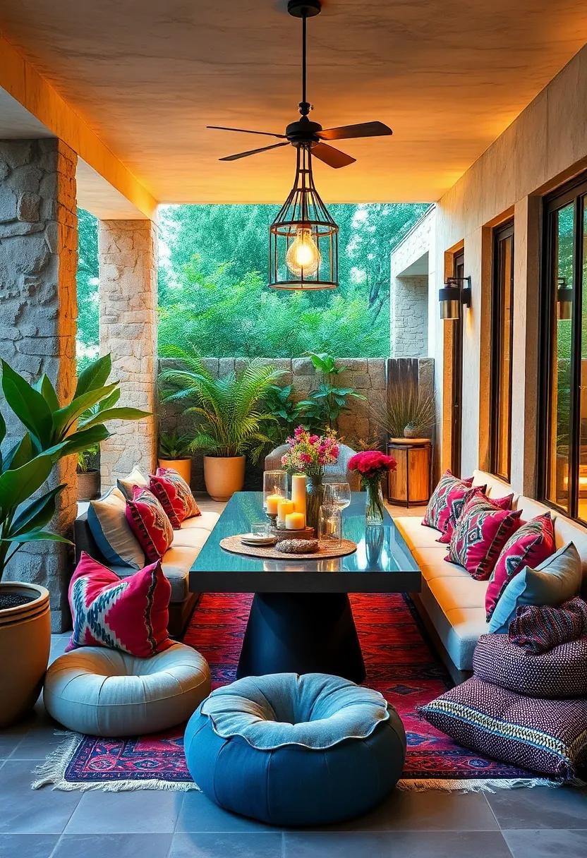 Bohemian Lounge Setup:‍ Infuse your ‍space‍ with a boho ⁤spirit using ‌poufs, ⁤rugs, and eclectic decor, inviting guests ⁢to ‌relax‌ and linger⁤ as they savor each‌ course