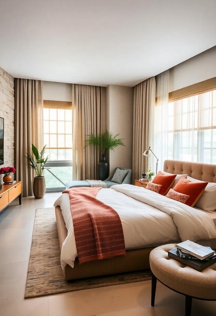 Cozy Window Treatments: Elevate the⁤ mood of your ​sanctuary with sumptuous ⁢drapes or blinds that filter light ​beautifully, enhancing both ‌privacy and style