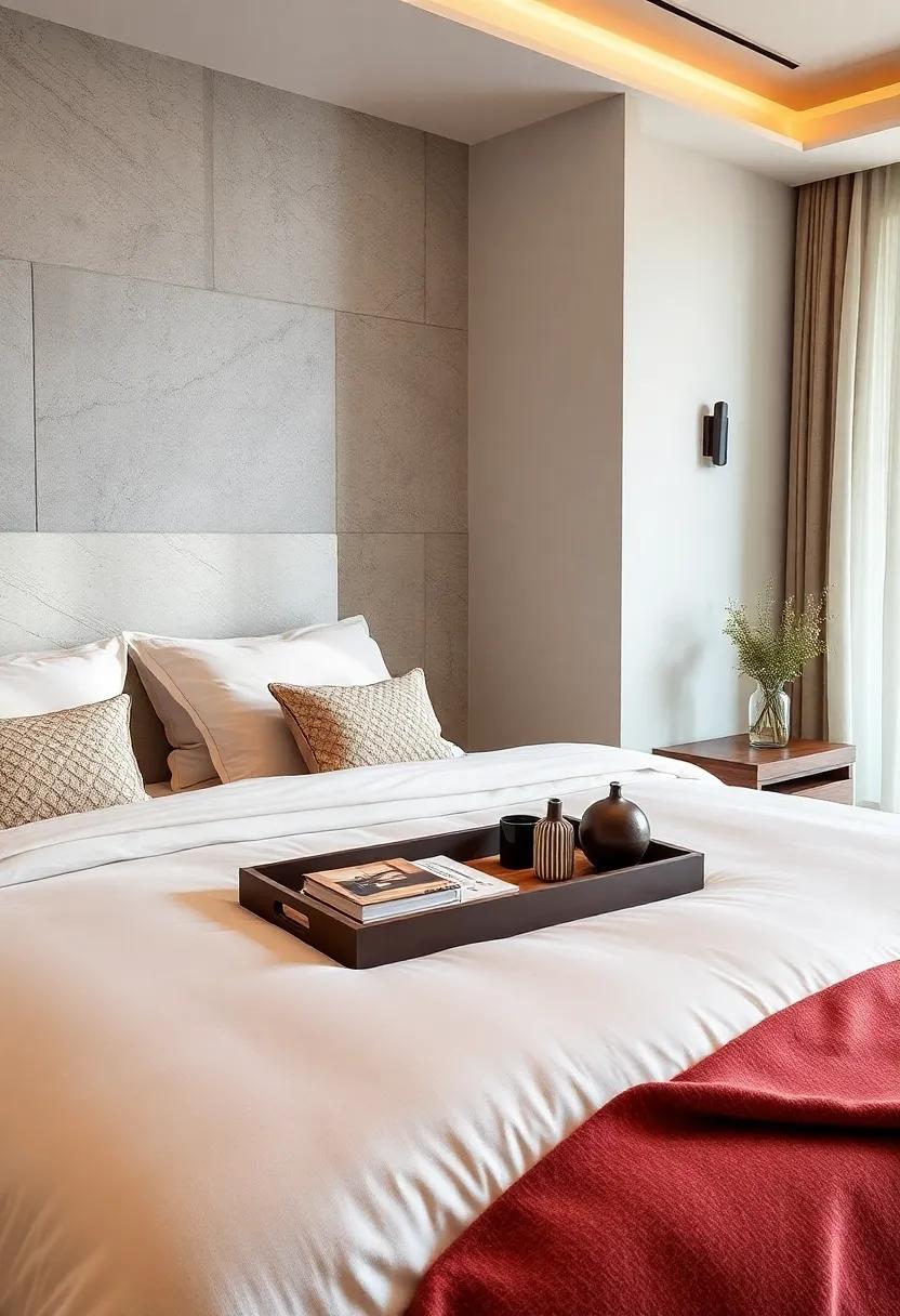 Elegant Bedding Trays: A ⁤stylish tray on your bed⁢ can ⁣hold‍ essentials⁢ like books​ or ‌remotes while contributing to a curated, hotel-like atmosphere in your ​bedroom