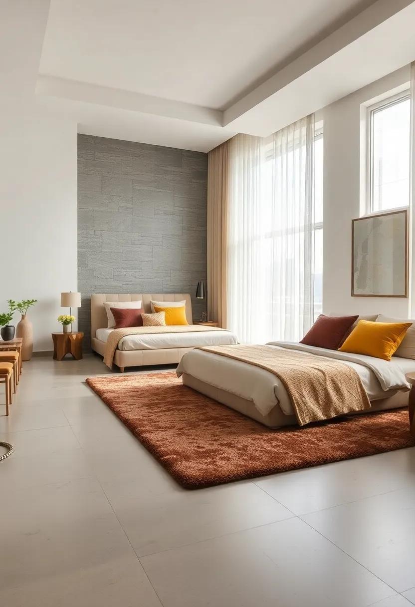 Plush‌ Area Rugs: Anchor your space with plush, designer area rugs that‌ add warmth⁣ and texture, transforming bare floors into⁤ a​ sumptuous landscape underfoot