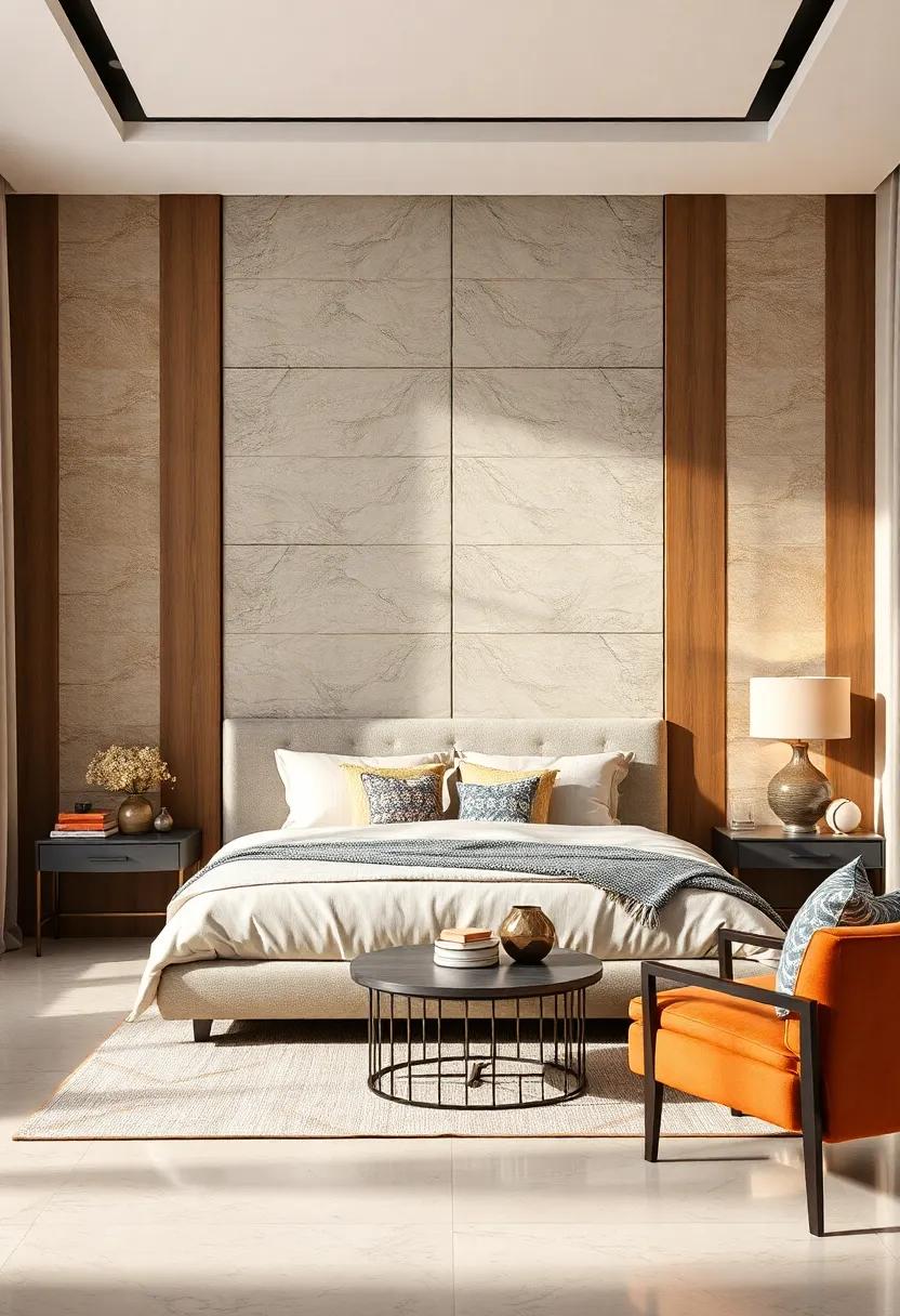 Sophisticated Wall Panels: ‌Highlight your walls with luxurious panel designs, such as⁣ wood⁤ paneling‌ or upholstered accents, that add dimension ⁢and richness to ⁢the ‌room
