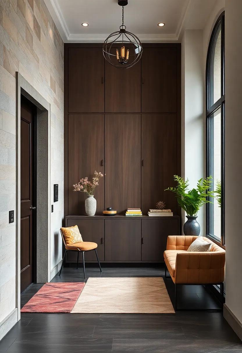 Marvel⁢ at a bold color palette ​paired ‌with intricate geometric cabinetry, which not only serves as storage ⁢but also as a captivating statement piece