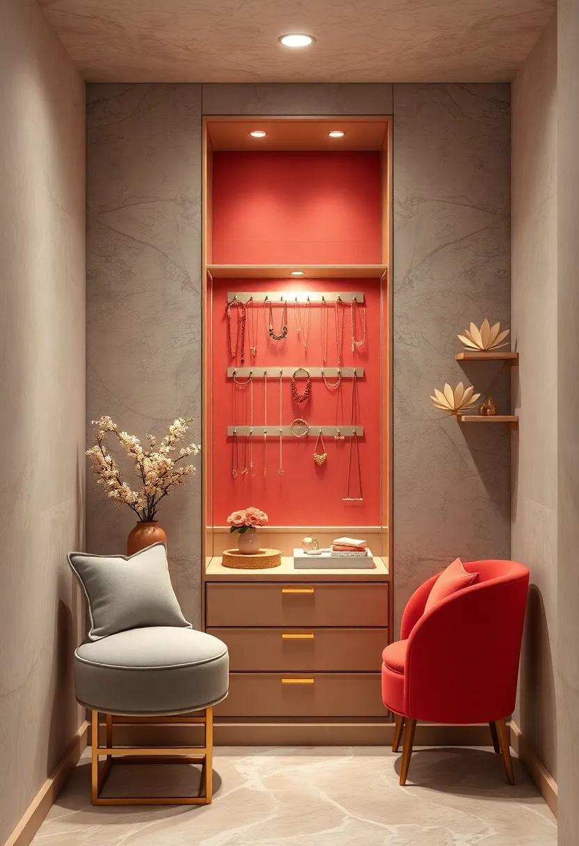 Brass Accented Jewelry Display: ⁤showcase your favorite jewelry pieces in ‍a dedicated display case featuring ‍brass accents,blending elegance with functionality