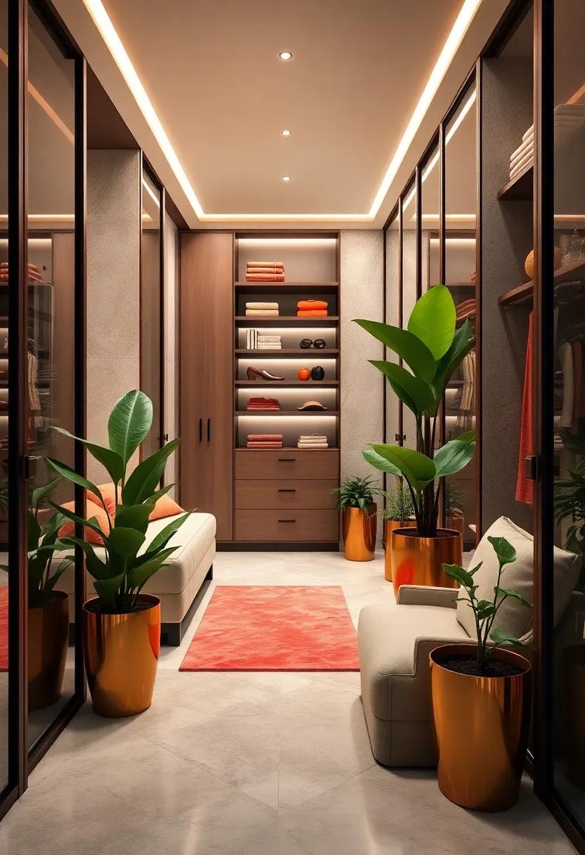 Decorative Plants: Incorporate potted plants‍ in brass or coral planters to add a touch of​ greenery and life to the space