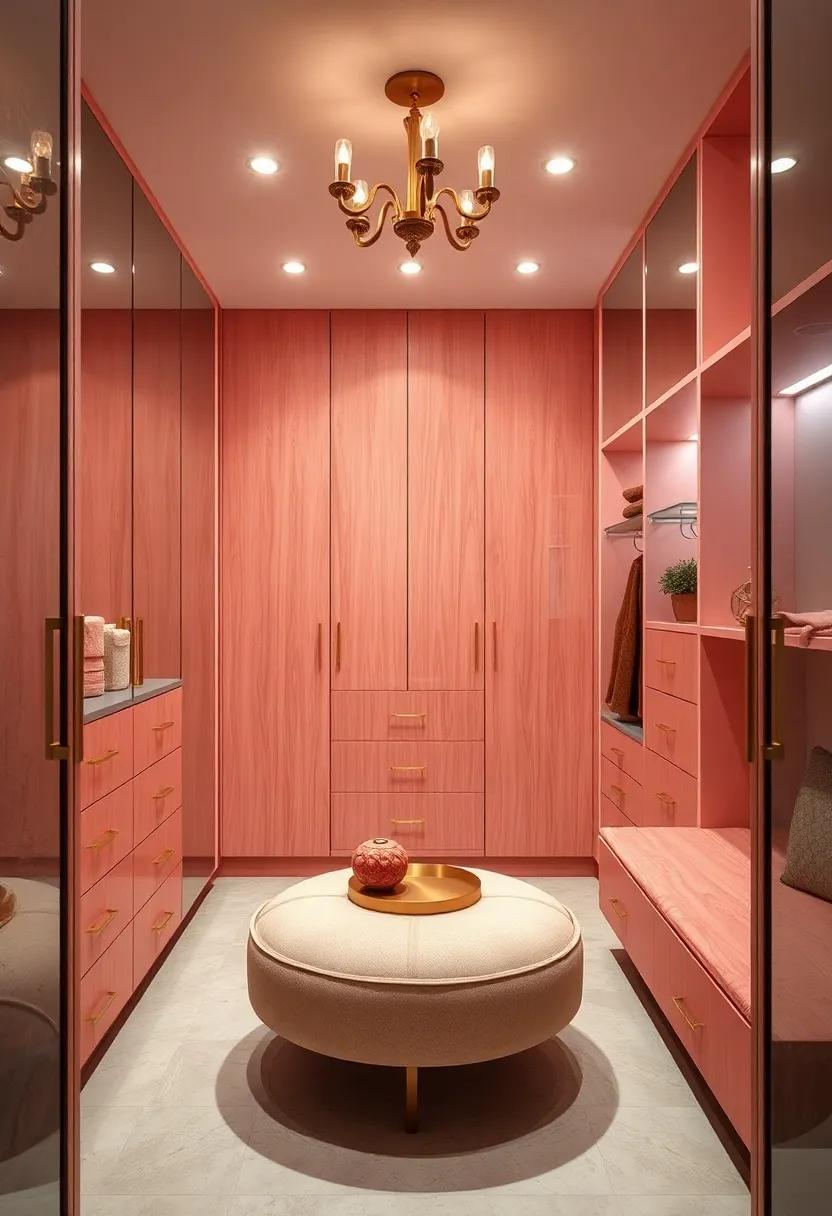 Elegant Brass Hardware: Choose stunning‌ brass handles and ⁤knobs​ that ‌add a touch ‌of ​opulence‌ while⁣ complementing the coral backdrop beautifully