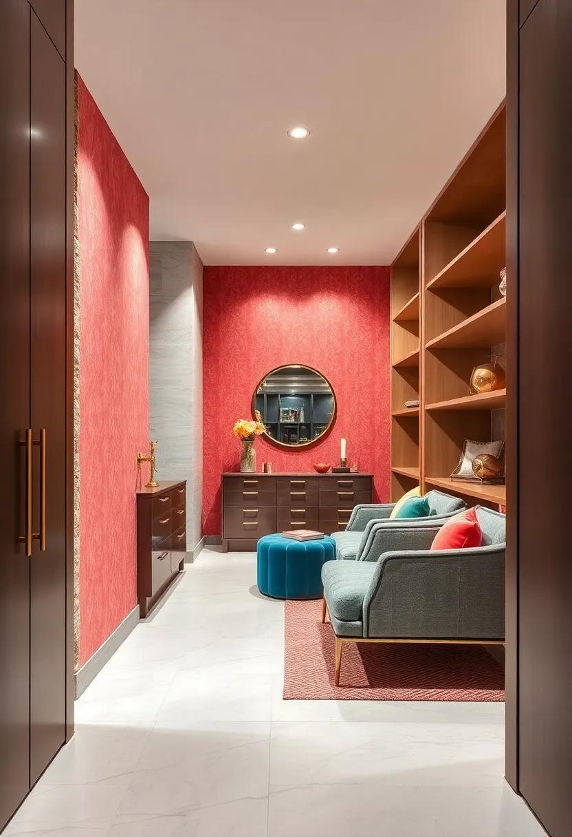 Statement Walls: Experiment with an accent wall featuring ⁢textured coral wallpaper or a brass-patterned design for ‌visual intrigue