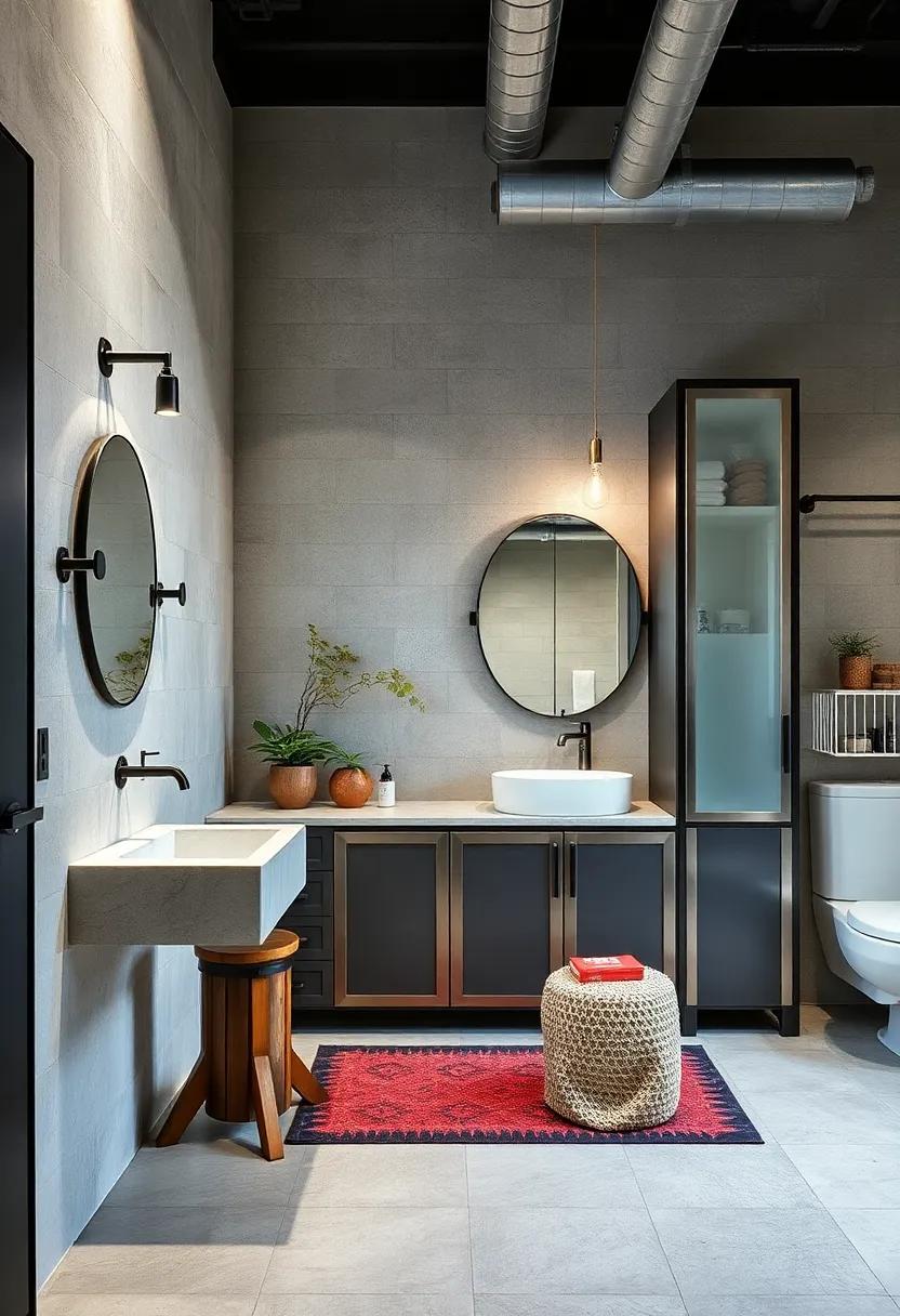 Concrete Sinks: Consider custom⁢ concrete sinks with metal accents, delivering a unique,‌ rugged charm ‌alongside modern sophistication