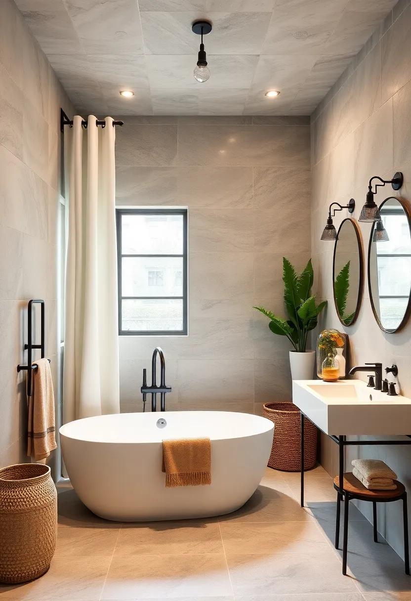 Metal ⁢Stool Options: Use metal stools or benches in your bathroom, providing flexible seating while⁤ maintaining ⁣the industrial⁤ appeal