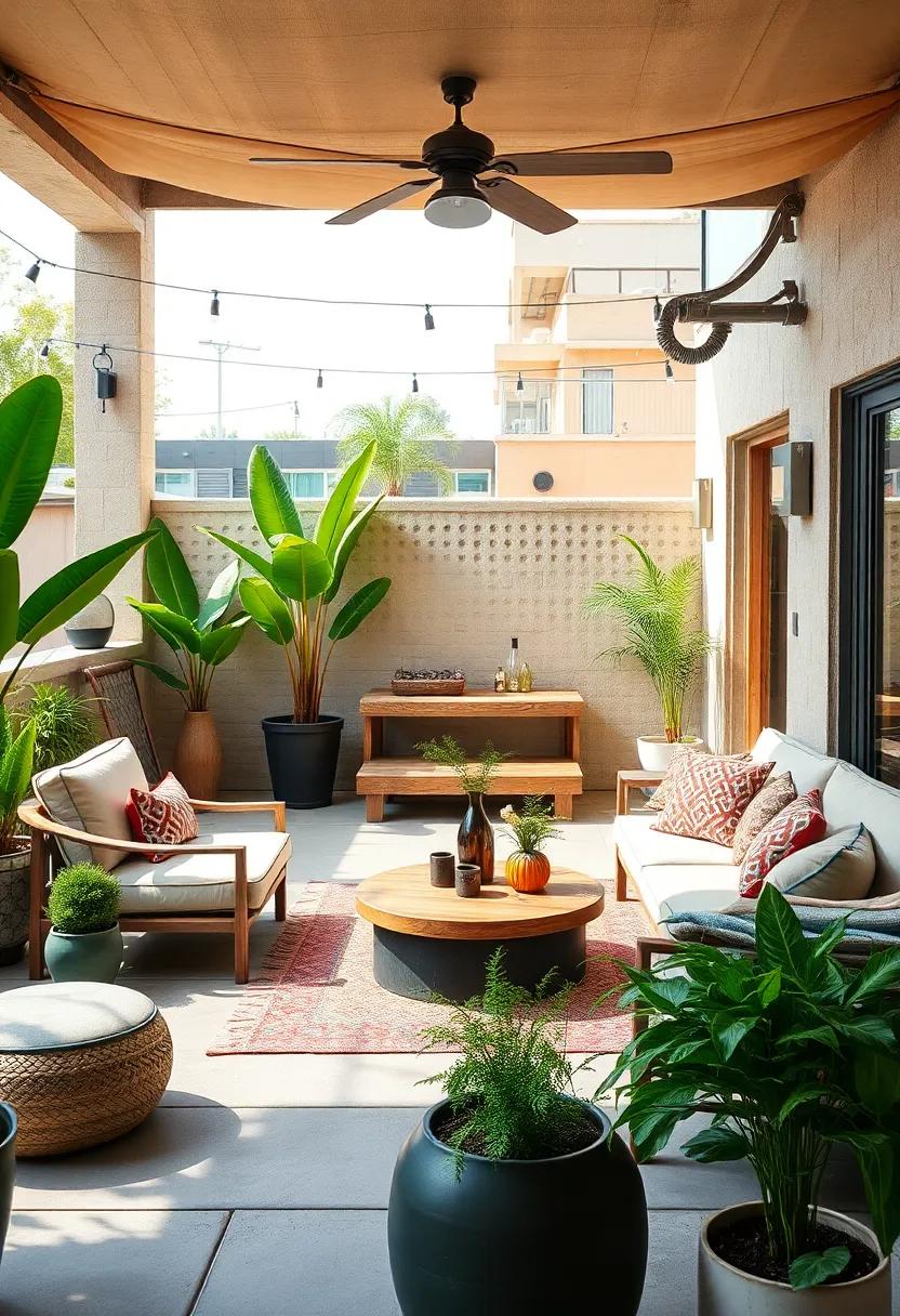 Artistic Touches: Incorporate sculptural pieces ​and artistic ⁤installations ⁤that reflect your personal⁤ style and enhance the ⁤eclectic vibe of‌ your patio