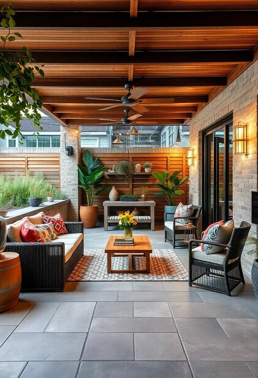 Bold Flooring Choices: Use ​textured paving⁣ stones,distressed wood,or stamped concrete to make​ a statement with your patio flooring