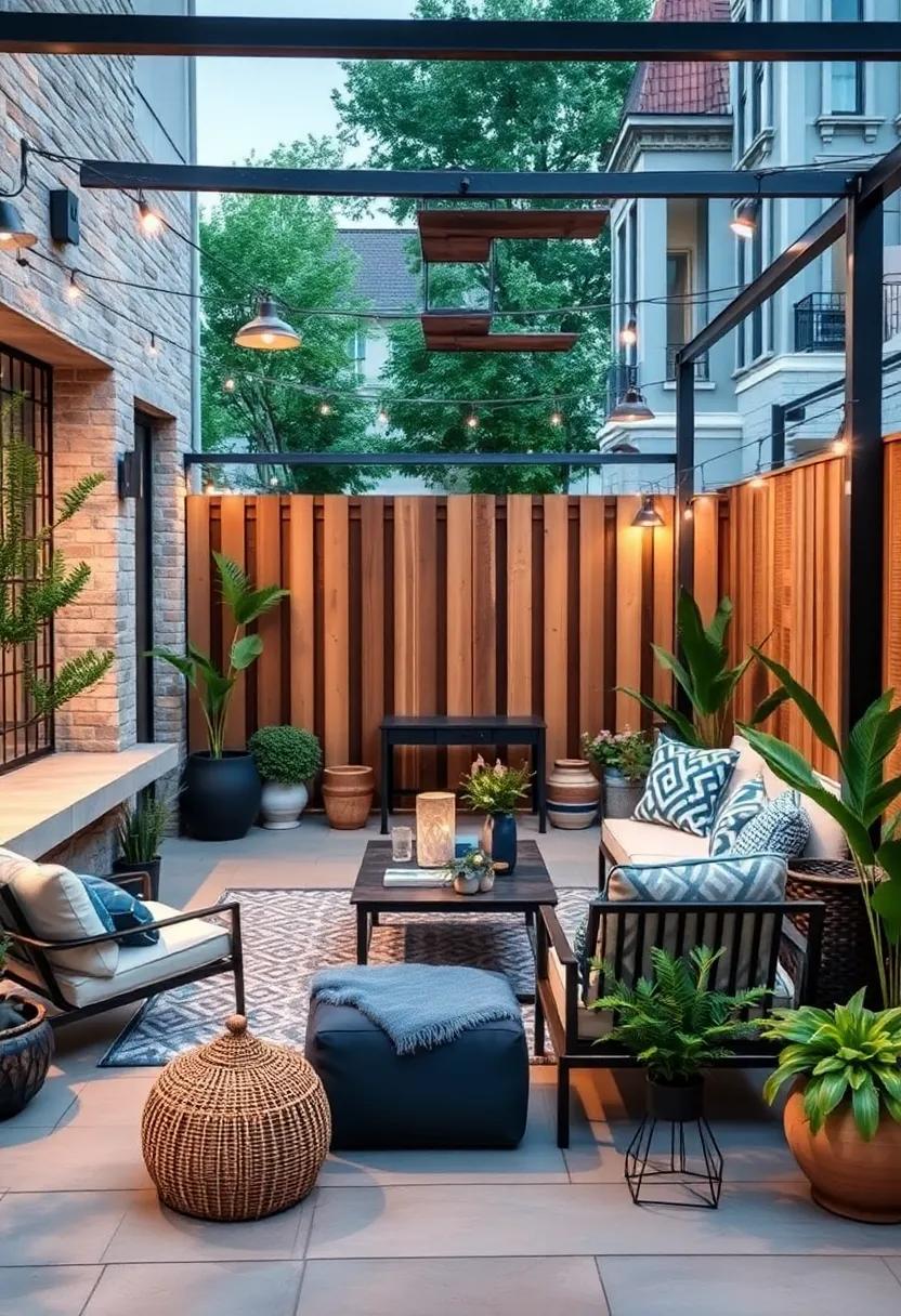 Industrial Fences:⁢ Use metal ⁤or wood fencing ⁤to frame your‌ patio beautifully while reflecting the industrial aesthetic