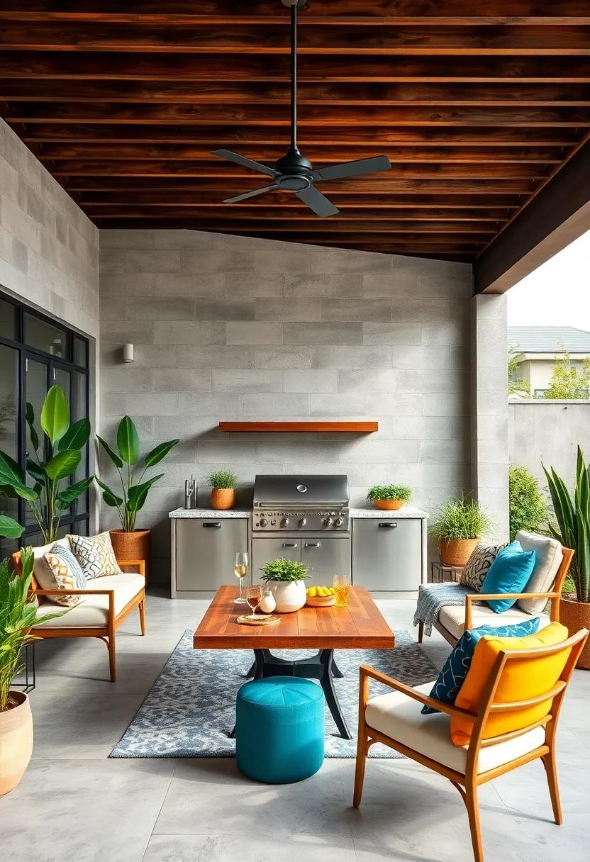 Outdoor Kitchen: Elevate⁣ your outdoor cooking experience with an industrial-style kitchen ⁤that‌ combines function and chic design