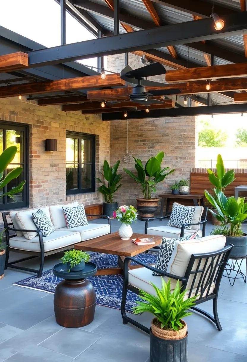 Rustic‍ Charm: ​Explore how reclaimed wood and metal accents can add a warm, inviting feel to your industrial patio