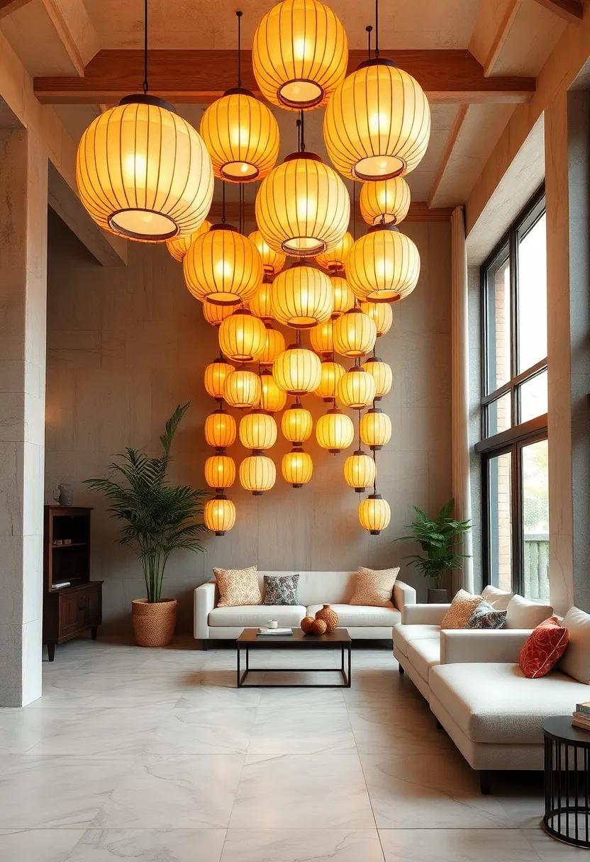 Tiered Lantern Display:‍ an innovative ⁢tiered structure of ⁢paper lanterns,each ⁤glowing at different‌ heights,adding dimension and ‌warmth to any ‌room