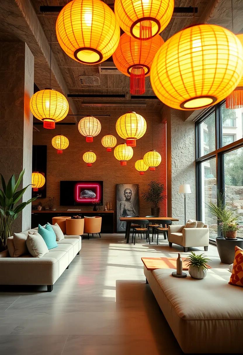 Soft Neon​ Accents: A fusion‍ of‌ traditional paper lanterns ⁢with modern neon lighting accents, creating a playful yet serene environment