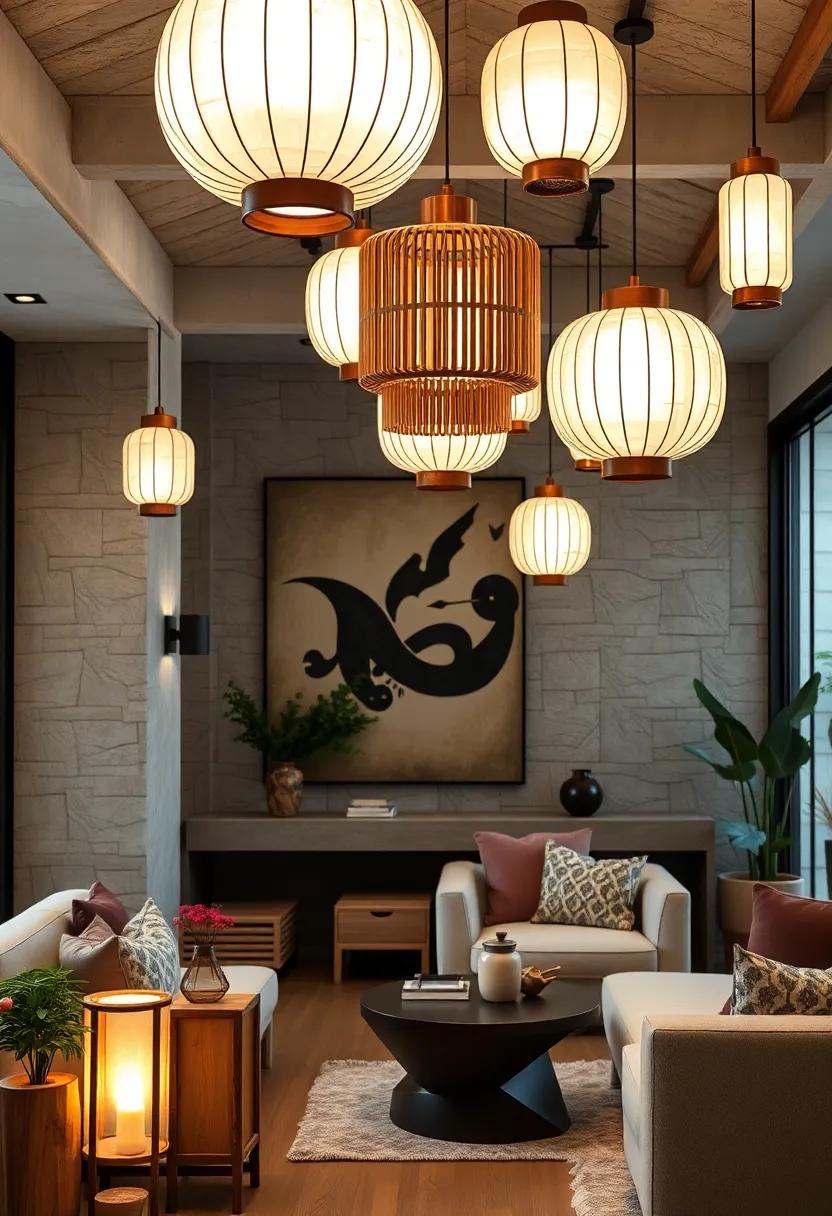 Rustic Touches: Paper lanterns with raw, ‌unfinished wooden‍ accents,⁣ adding a rustic ⁤charm that harmonizes ​with the Japandi style