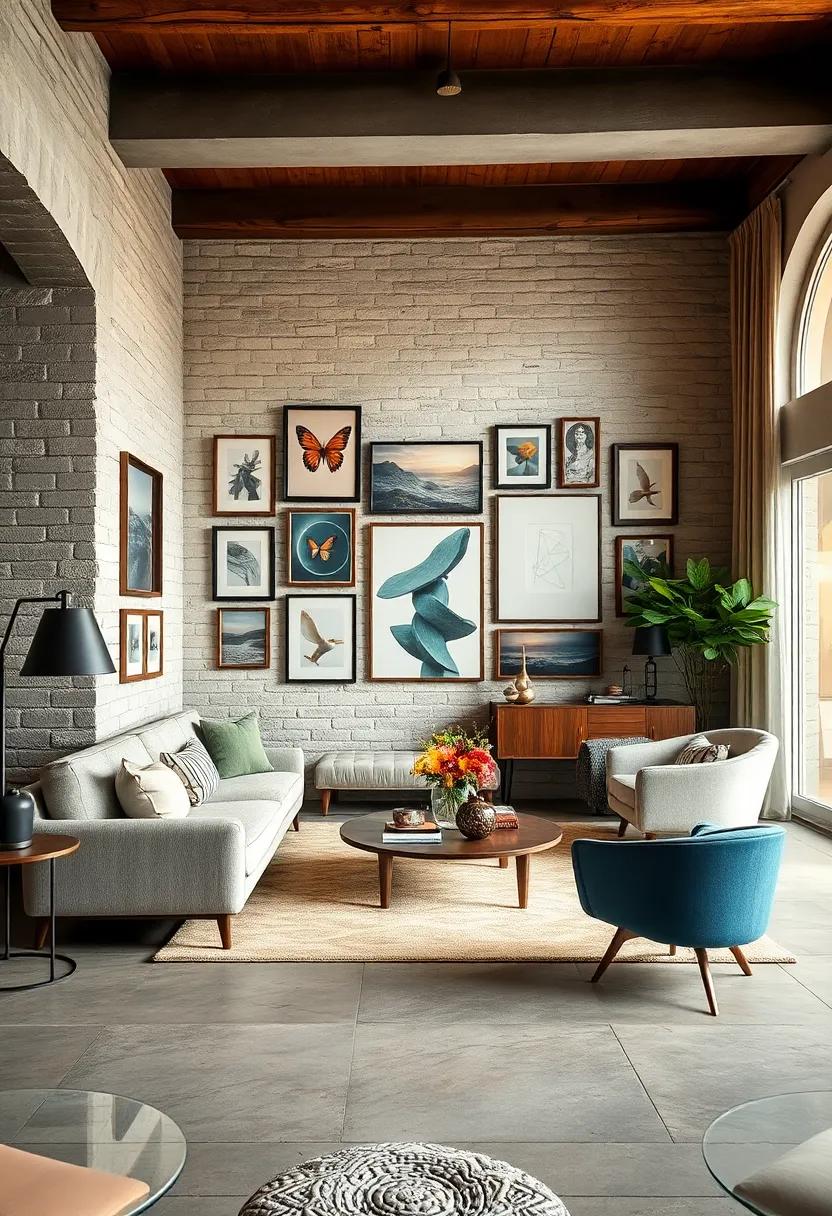 Create a gallery ⁢wall: Showcase art ​and⁤ personal photos in varying frames to enhance ‍visual interest