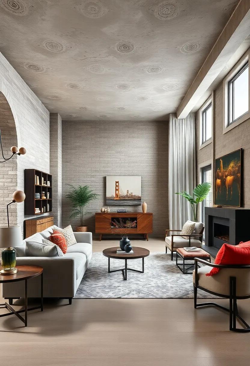 Focus on the ceiling: Consider adding texture with‌ wood beams, plaster, or bold paint to draw the eye upward