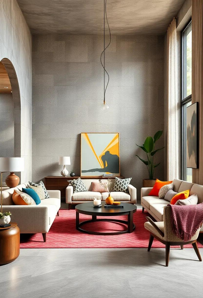 Mix round and angular‌ shapes: Balance furniture and decor with a variety of shapes and silhouettes