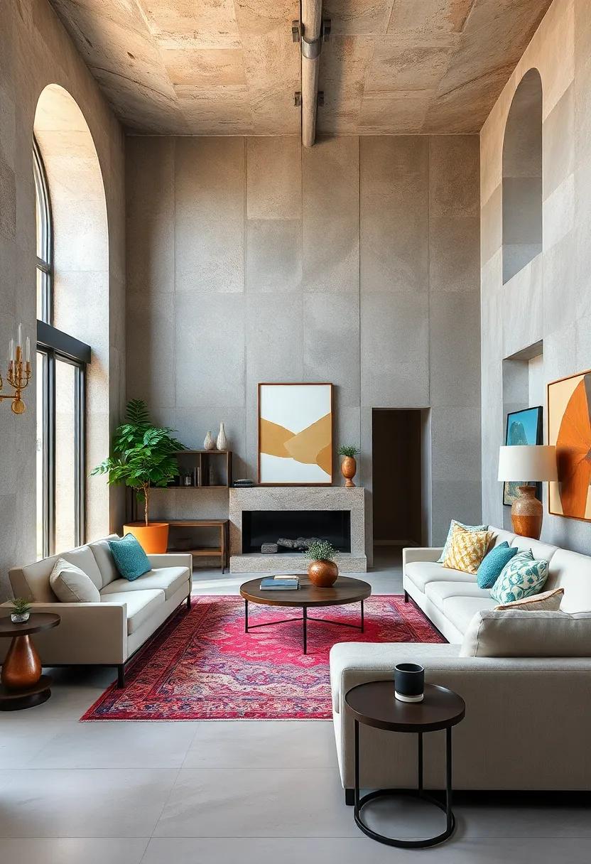Start with a ‌neutral base: Use a simple color palette for walls and large furniture to let textures shine