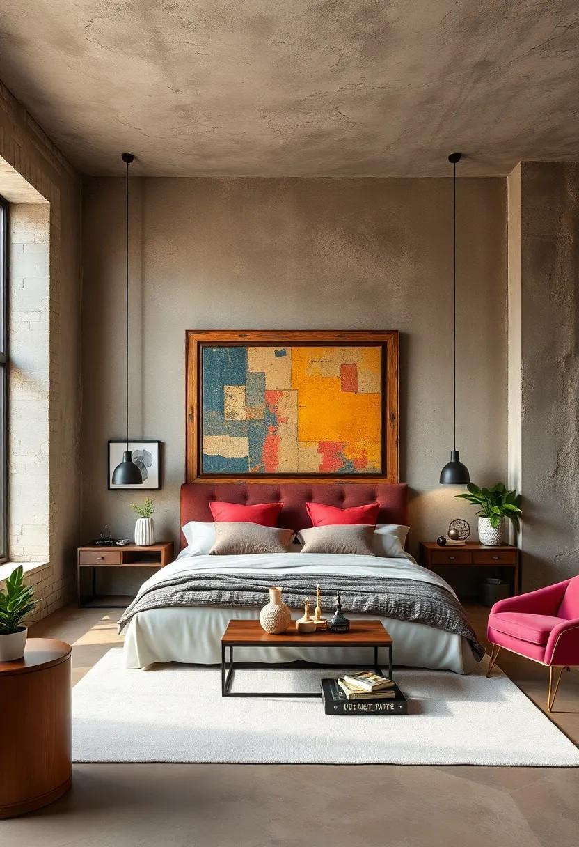 Artistic Headboards: ‌Consider ⁣a ‌wall-mounted ⁣piece of artwork‌ or a repurposed door as a unique headboard