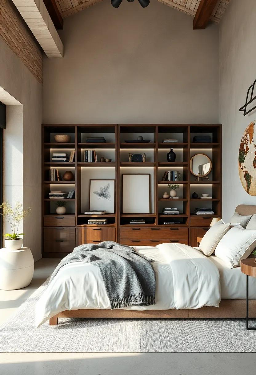 Open Shelving: Rethink traditional closets with ⁣industrial-style open⁢ shelves to display your favorite‍ items