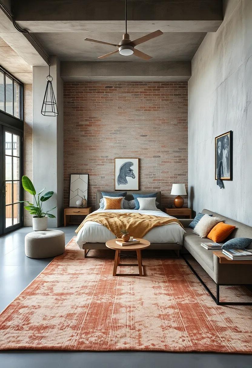 Vintage Rugs: Add warmth to the space​ with⁤ a large, ⁢distressed ⁣rug that blends seamlessly⁢ with the​ industrial aesthetic