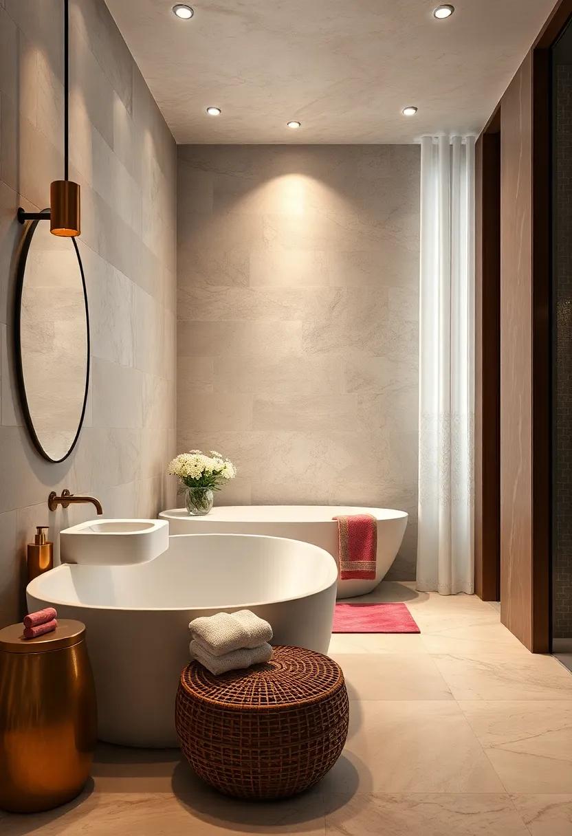 Elegant Shower Curtains: If you‍ prefer a shower curtain, choose a‍ high-quality ⁤fabric with​ a ​chic design⁢ or color ​that enhances your bathroom's decor